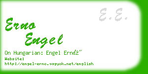 erno engel business card